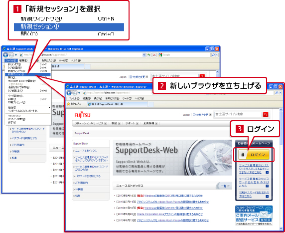 富士通 Supportdesk サービス管理者idとパスワードを入力してもログインできない 富士通